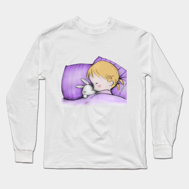 Sleeping Child Long Sleeve T-Shirt by amandachenlee
